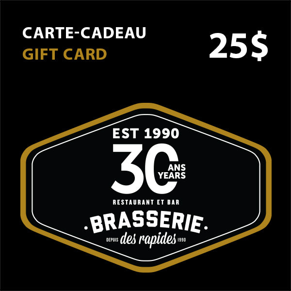 Carte cadeau 25$